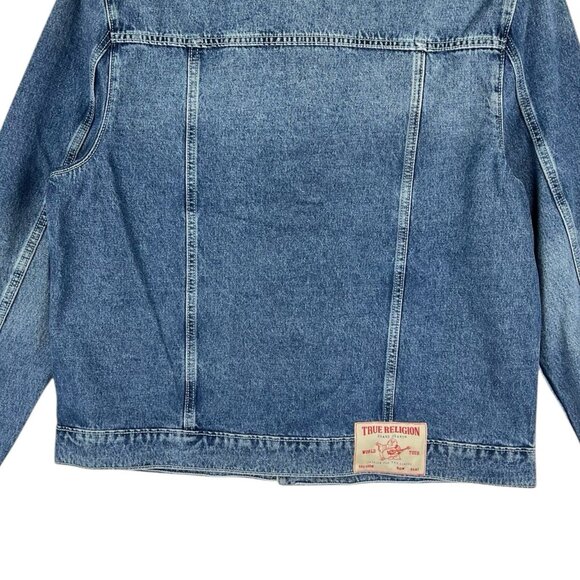 NWT True Religion Men's Medium Storm Wash Jesse SN Trucker Jacket Size XL - Picture 6 of 12